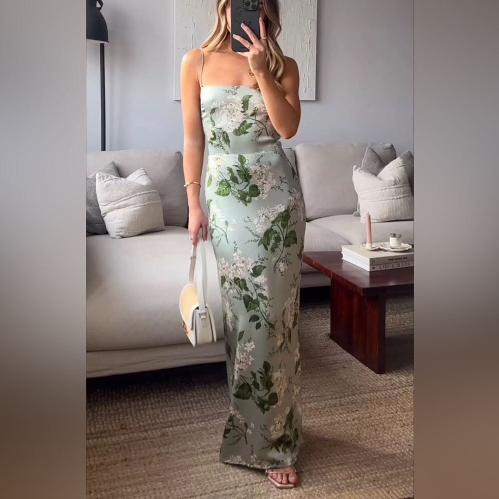 Reformation Frankie 100% silk dress